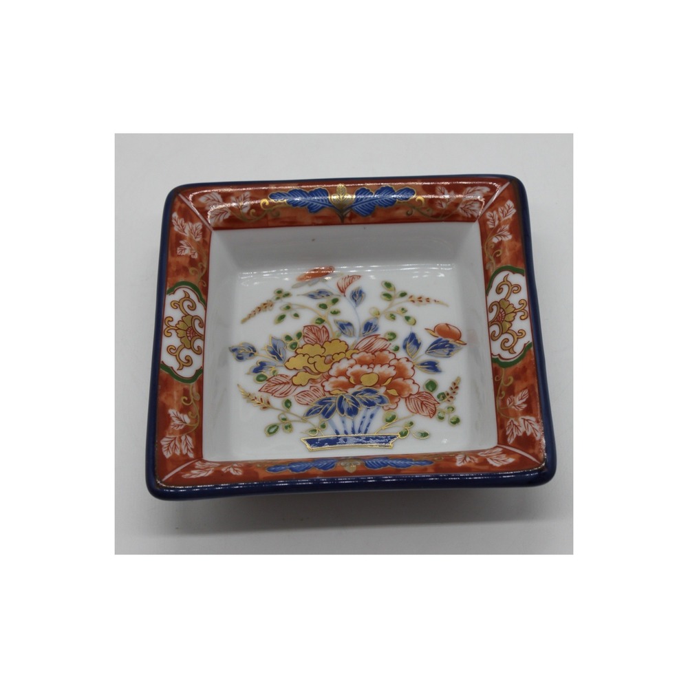 Vtg Takahashi San Francisco Japanese Imari Style Porcelain Trinket Tray Dish
